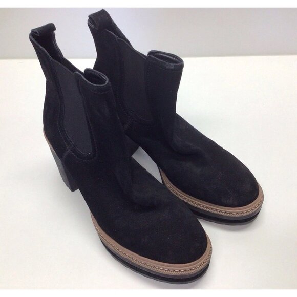 Steve Madden Lexa Platform Chunky Boots Black Suede Size 9.5 Women's - Picture 2 of 8